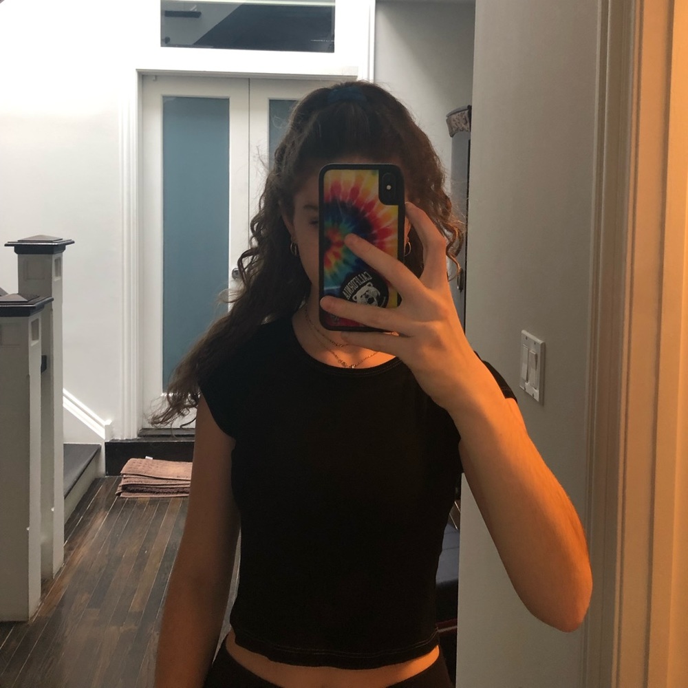 Black crop top